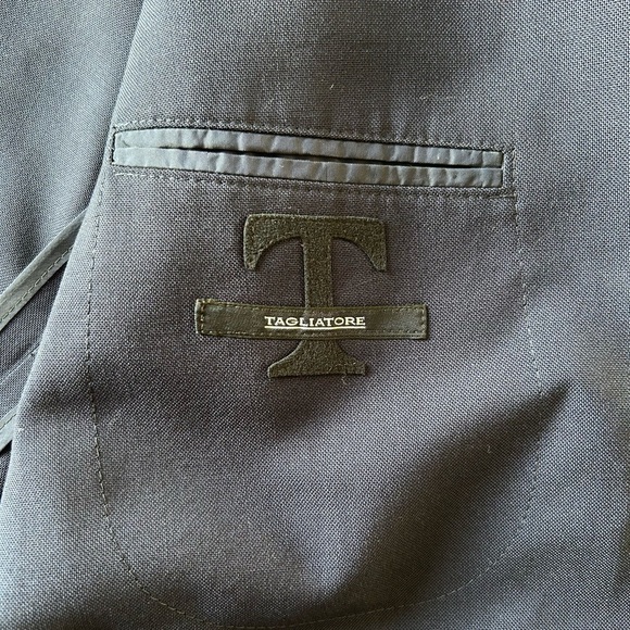 🌟 Lux TAGLIATORE Navy Blue WOOL Sport Blazer Jacket Sz Eu 50/ Us 40 - Picture 4 of 9